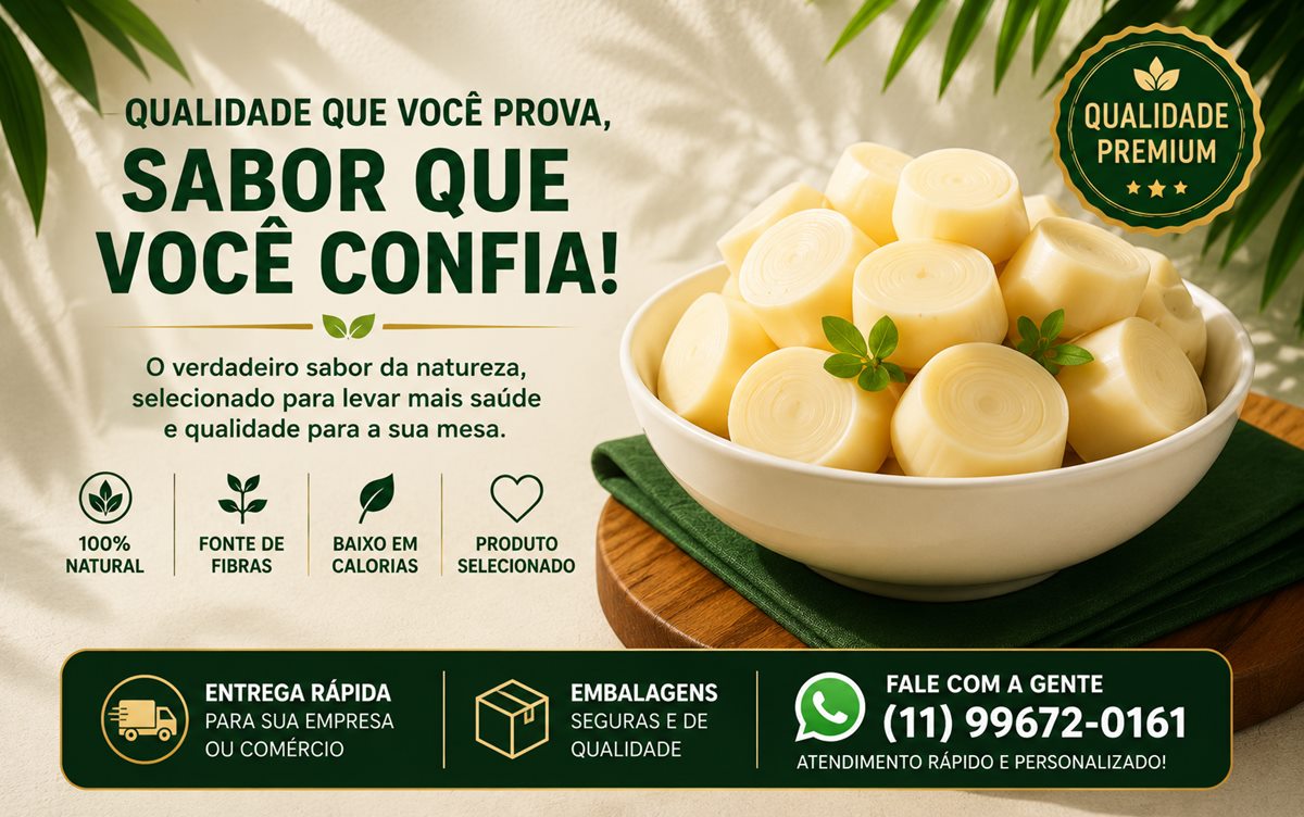 Distribuidora de Palmito Pupunha Premium com entrega para restaurantes, pizzarias e supermercados.