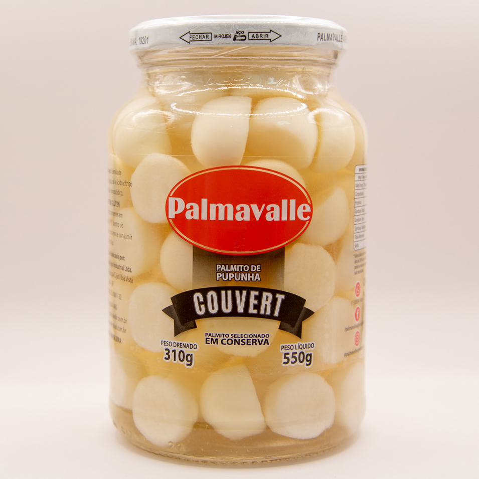Palmito Pupunha Couvert Premium em conserva 310g para restaurantes, buffets, hotéis e food service.